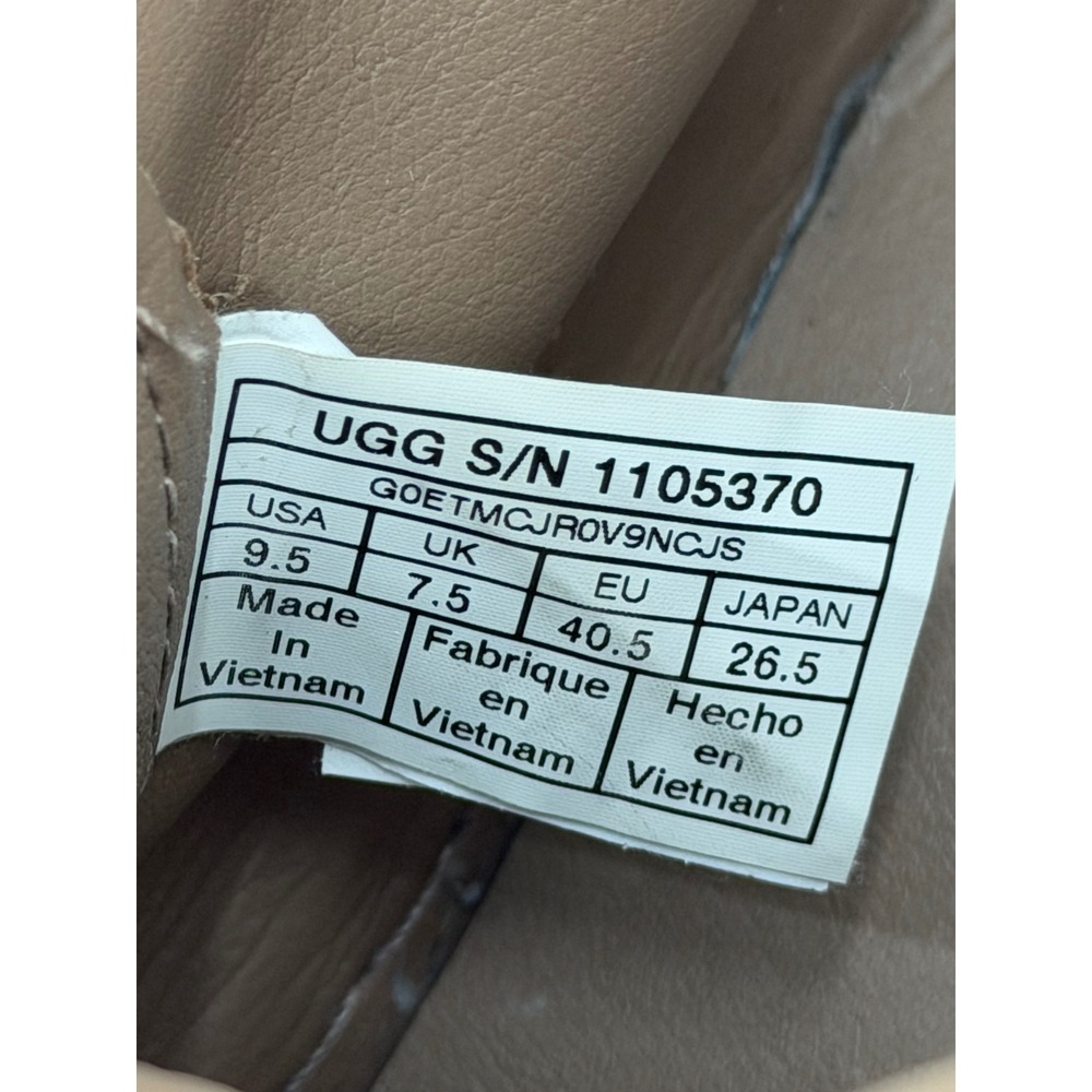 UGG Olive Chestnut Brown Suede High Top Side Zip Sneakers 1105370 Womens 9.5 - Picture 8 of 9